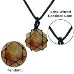 Sunstone Thread Cage Wrapped Pendant