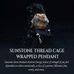 Sunstone Thread Cage Wrapped Pendant