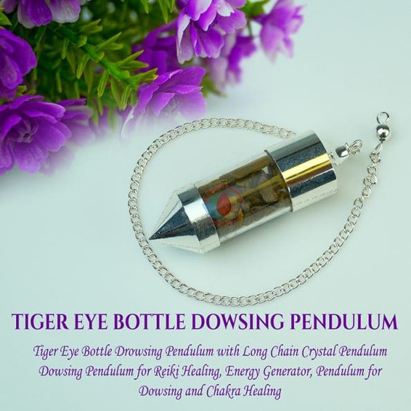 Tiger Eye Bottle Dowsing Pendulum