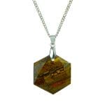 Tiger Eye David Star Shape Pendant