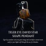 Tiger Eye David Star Shape Pendant