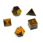 Tiger Eye Platonic Sacred Geometry Set of 5