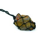 Tiger Eye Thread Cage Raw Stone Pendant