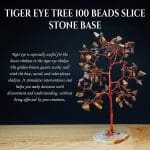 Tiger Eye Tree 100 Beads Slice Stone Base