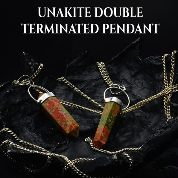 Unakite Double Terminated Pendant