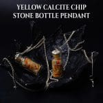 Yellow Calcite Chip Stone Bottle Pendant