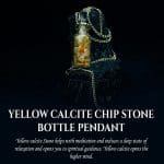 Yellow Calcite Chip Stone Bottle Pendant