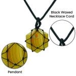 Yellow Calcite Thread Cage Wrapped Pendant