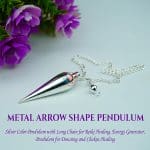 Energized Silver Metal Arrow Shape Pendulum