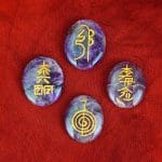 Amethyst Coin with Usui Reiki Symbols