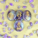 Amethyst Coin with Usui Reiki Symbols