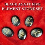 Black Agate Five Element Stone Set