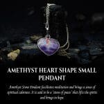 Amethyst heart Shape Small Pendant