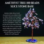 Amethyst Tree 100 Beads Slice Stone Base