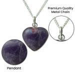 Amethyst heart Shape Small Pendant