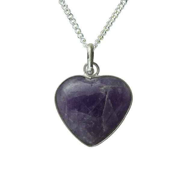 Amethyst Heart Shape Small Pendant