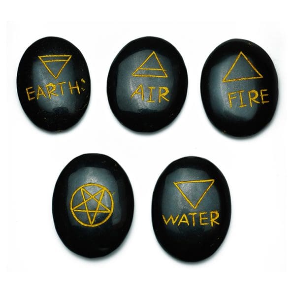 Black Agate Five Element Stone Set