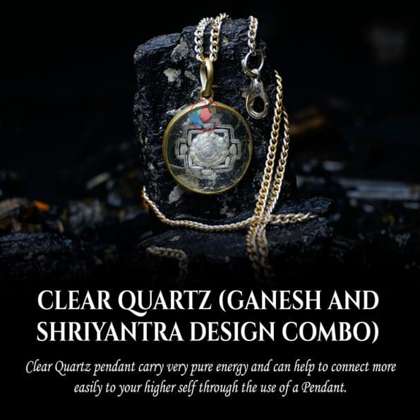 Clear Quartz (Ganesh and Shriyantra Design Combo)