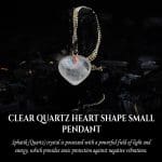 Clear Quartz Heart Shape Small Pendant