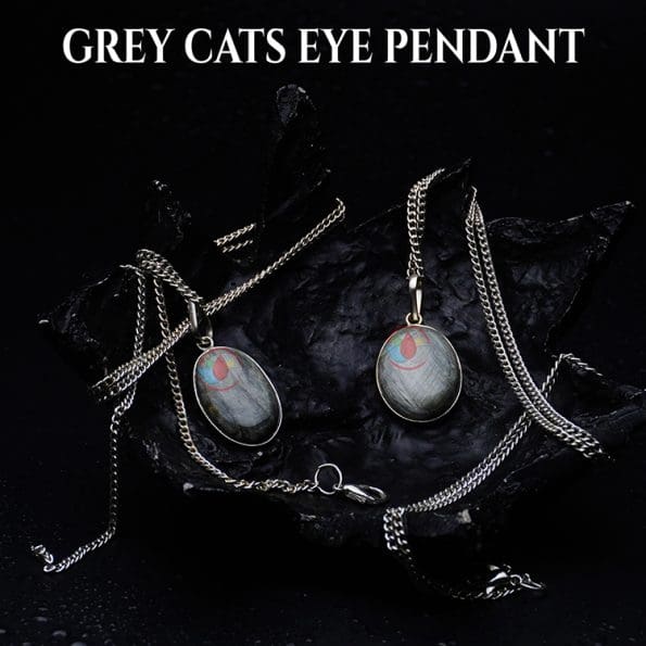 Grey Cats Eye Pendant