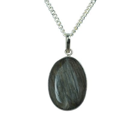 Grey Cats Eye Pendant