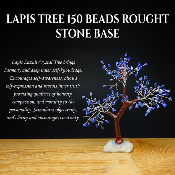 Lapis Tree 150 Beads Rough Stone Base