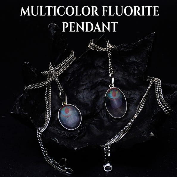 Multicolor Fluorite Pendant