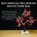 Red Carnelian Tree 150 Beads Rough Stone Base