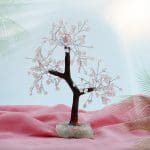 Rose Quartz Tree 150 Beads Rought Stone Base