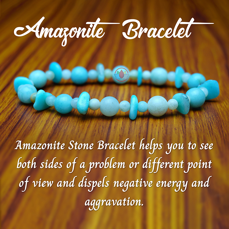 AAA Quality Amazonite Crystal Bracelet – 10mm round – 1pc - Moksa