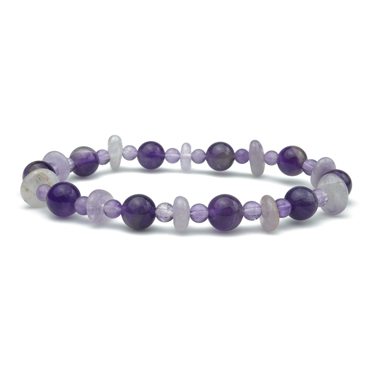 12mm Genuine Natural Purple Amethyst Crystal Beads Bracelet | eBay