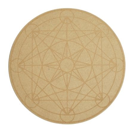 Sacred Geometry Metatron's Crystal Grid Plate (10 Inch Approx)