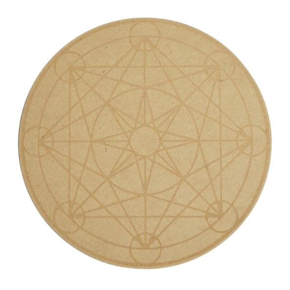 Sacred Geometry Metatron's Crystal Grid Plate (10 Inch Approx)