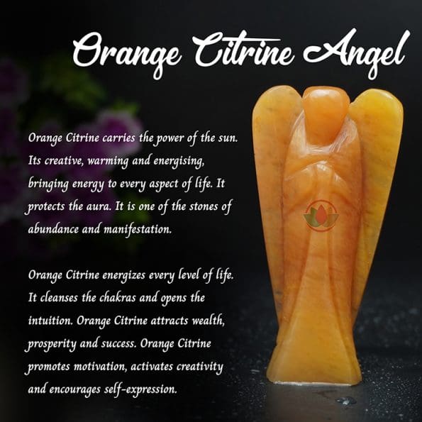 Orange Citrine Angel 3 INCH