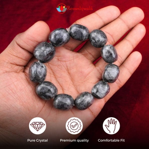 Larvakite Tumble Stone Bracelet