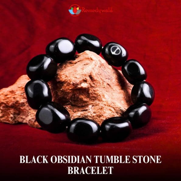 Black Obsidian Tumble Stone Bracelet