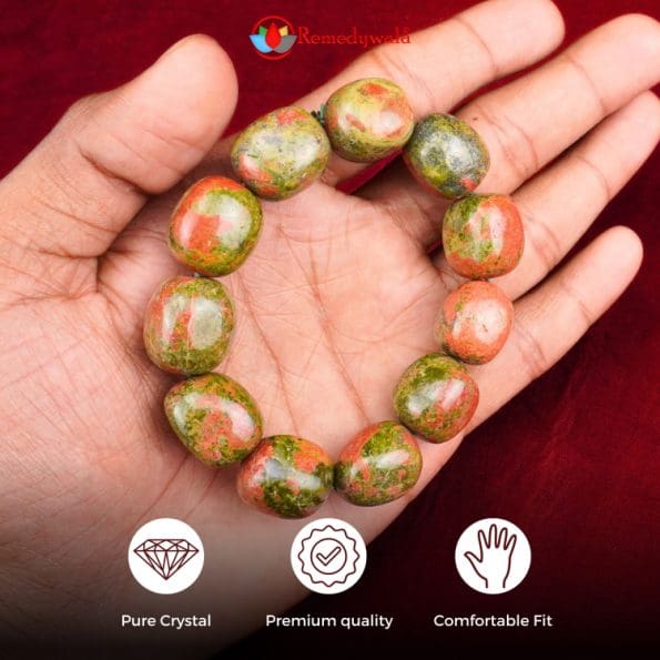 Unakite Tumble Stone Bracelet - Remedywala