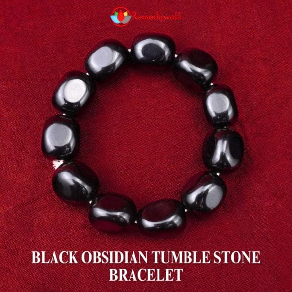 Black Obsidian Tumble Stone Bracelet