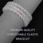 Clear Quartz Om Bracelet 8mm