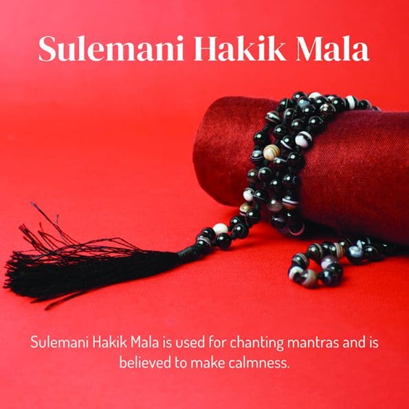 Sulemani Hakik Japa Mala With Certificate 6mm Beads Mala