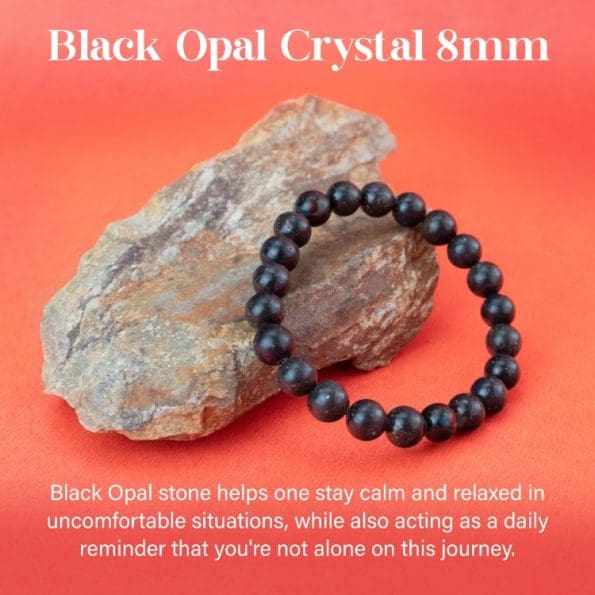 Black Opal Crystal 8mm