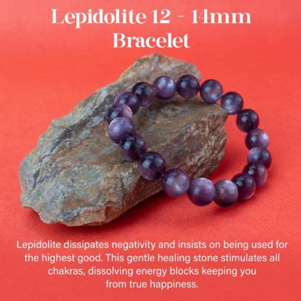 Lepidolite 12 - 14mm Bracelet