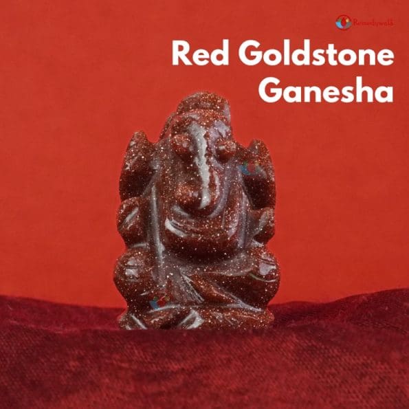 Red Goldstone Ganesha