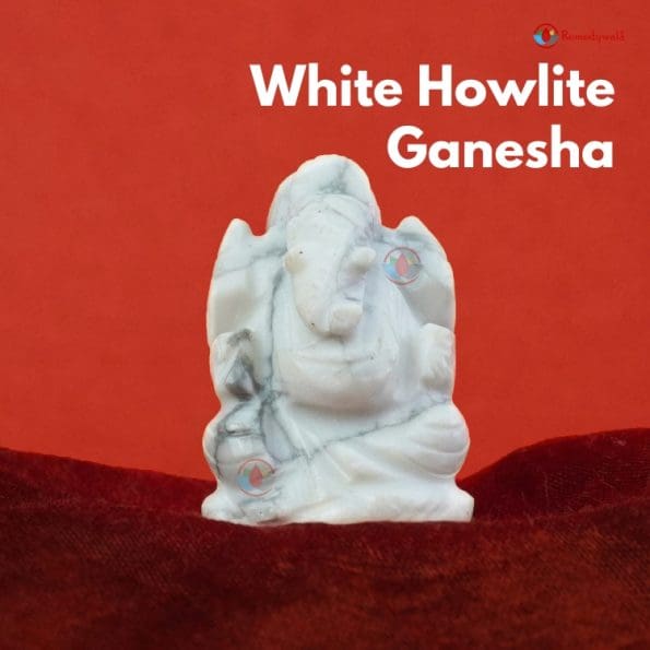 White Howlite Ganesha