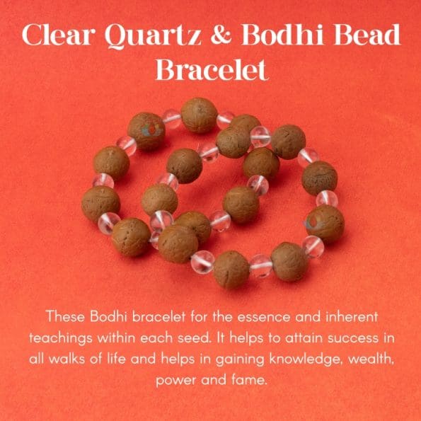 Clear Quartz & Bodhi Bead bracelet