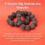 5 Mukhi Big Rudraksha Bracelet