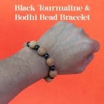 Black Tourmaline & Bodhi Bead Bracelet