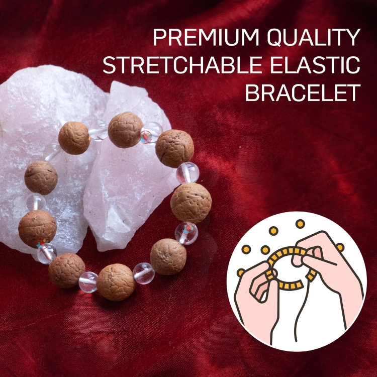 Buy Reiki Crystal Products Natural Bodhi Beads Bracelet 8 mm Crystal Stone  Bracelet Round Shape for Reiki Healing and Crystal Healing Stones (Color :  Brown) at Amazon.in