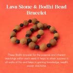 Lava Stone & Bodhi Bead Bracelet