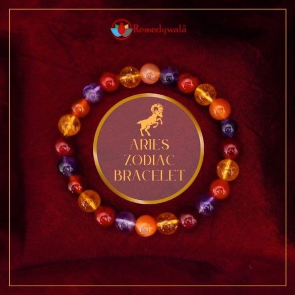 Aries Zodiac Crystal Bracelet